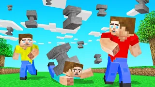 MINECRAFT But ANVILS Are FALLING From The Sky EVERY 10 SECONDS!