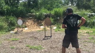 Handgun transition drill for USPSA, IPSC, IDPA, and 3-Gun