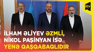 Görüş başladı: İlham Əliyev və Nikol Paşinyan Avropa İttifaqının binasına daxil oldu