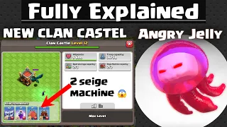 new coc pet angry jelly || new clan castel update 2 seige machine in cc || Clash of clans new update