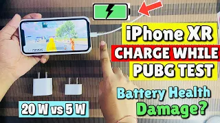 iPhone XR Pubg While Charging Test🔥Battery Health Damage?5 Watt Vs 20 Watt Charger