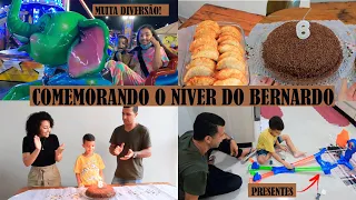 BERNARDO FEZ 6 ANOS, FIZ BOLO E PASTEL, FAMÍLIA VEIO DAR PARABÉNS, SAÍMOS PARA O PARQUE, +PRESENTES