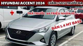 Giá lăn bánh Hyundai Accent 2024 Tháng 4/2024 | Bản 1.4 MT BASE - SỐ SÀN - 88 TRIỆU NHẬN XE
