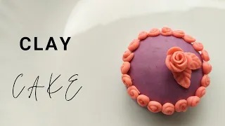 cake clay tutorial | Play doh cake | polymer clay cake