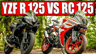 YAMAHA YZF R125 2022 VS KTM RC 125CCM 2022 MOTORRAD VERGLEICH