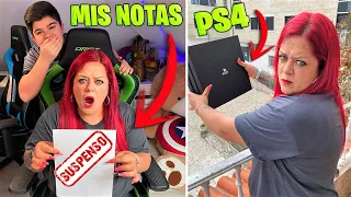 MI MADRE REACCIONA A MIS NOTAS DE INSTITUTO!!! SE ENFADA MUCHO( Broma)