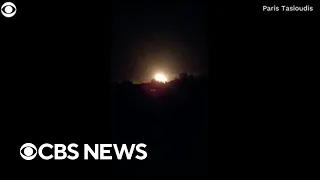 Moment residents in Greece watch Ukrainian plane plummet and explode