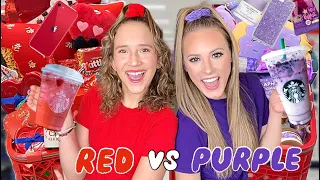 RED 💄💋❤️ VS PURPLE 💜🦄🔮 TARGET SHOPPING CHALLENGE