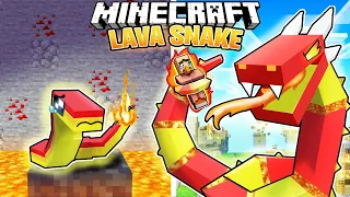 I Survived 100 DAYS as a LAVA SNAKE in HARDCORE Minecraft!
