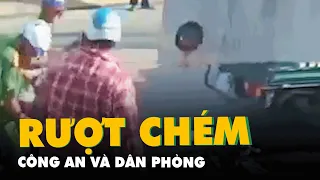 Bắt người đàn ông vác dao rượt chém phó trưởng công an và bảo vệ dân phố