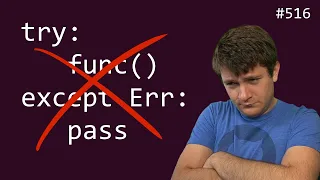 a simpler `try` / `except` (and why maybe shouldn't) (beginner - intermediate) anthony explains #516