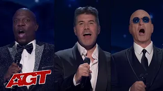 EPIC! Simon Cowell Sings Duet with Howie Mandel and Terry Crews on America's Got Talent! Metaphysic