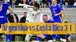 Argentina vs Costa Rica 3-1 Highlights: International Friendly Match – March 27th, 2024.