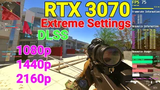 Call of Duty: Modern Warfare II | RTX 3070 | Extreme Settings | 1080p/1440p/2160p | DLSS:ON/OFF