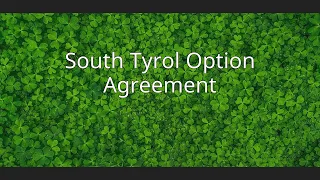 South Tyrol Option Agreement