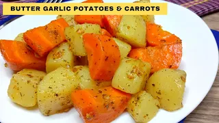 BUTTER GARLIC POTATOES & CARROTS // QUICK & EASY SIDE DISH