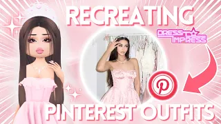 RECREATING PINTEREST OUTFITS IN DRESS TO IMPRESS ROBLOX