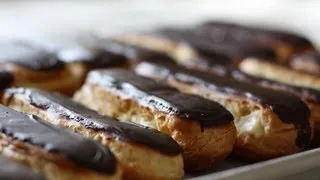 Chocolate eclairs recipe and home demonstration