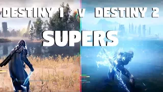 Destiny 1 VS Destiny 2 Super + Subclass Comparison ! | D1 + D2 Side by Side Comparison !