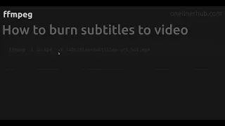 How to burn subtitles to video #ffmpeg