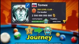 Tomee 8 Ball Pool Journey from level 1 to level 999