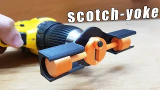 3D Printed Scotch Yoke Mechanism - Rotary to Linear drive