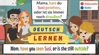 Deutsch lernen | A2 - B1 | zu Hause | Hören & Sprechen | German A2 - B1