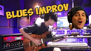 Guitar Teacher Reacts Blues Rock "improvisation" style Abim Finger Reaction