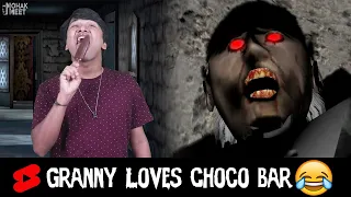 Granny Loves Choco bar Ice Cream 😂 HORROR GAME GRANNY 2 : GRANNY COMEDY || MOHAK MEET #Shorts