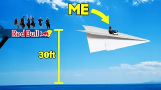 I Flew on the World's Largest Paper Airplane!