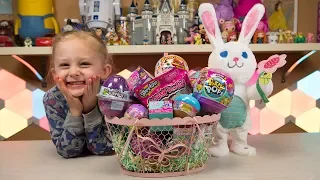 HUGE Easter Bunny Surprise Toys Easter Basket Eggs Fun Blind Bags Egg Toys for Girls Kinder Playtime