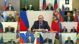 Копия видео "Путин проводит совещание с членами Совета Безопасности * Москва 20/05/22 LIVE @ТНВ"