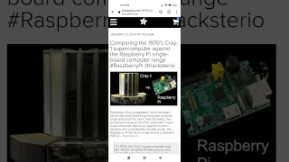 Comparing the 1970’s Cray-1 supercomputer against the Raspberry Pi single-board computer range