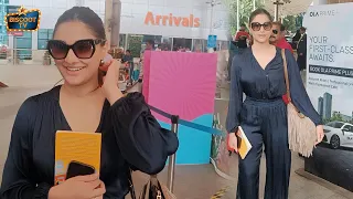 Indian Actress Saiee Manjrekar Chic Airport Look