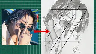 How to draw BTS Jungkook - Step by Step Drawing l Easy Tutorial | Pencil Sketch