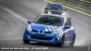 Clio 3 rs swap megane "hunting Porsche GT3" Trackday circuit Mas du Clos 22/04/2023 Part 3/3