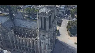 Notre Dame Fire Drone Footage 3D Animation HD-Video Paris