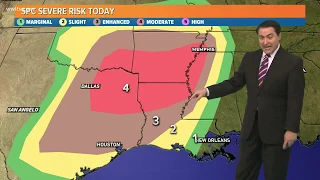 Significant chance of severe weather - tornadoes, storms Saturday in south Louisiana