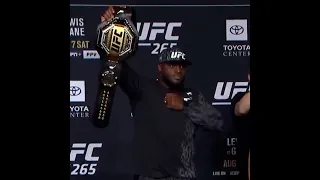 Derrick Lewis grabs the gold in this staredown with Ciryl Gane #Shorts #UFC265