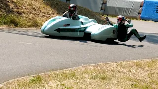 Course de côte moto, side car et quad de Marchaux 2023 . crash & show