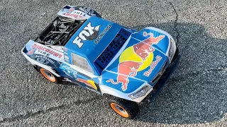 Losi 5t BRUSHLESS  ~  8s Lipo (Hobbywing Max5 & Castle 2028 “800kv” Motor) Epic PARK BASH!!