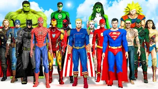 TEAM AVENGERS vs JUSTICE LEAGUE vs THE BOYS vs GOKU & All Superheroes