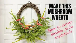 DIY MUSHROOM WREATH : Flexible resin toadstools with the IOD Toadstool Mould?!