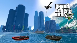 GTA 5 PC Mods - TSUNAMI MOD SURVIVING & EXPLORING! GTA 5 Tsunami Mod Gameplay! (GTA 5 Mods Gameplay)