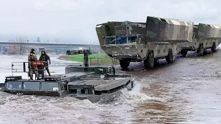 US Allied Forces Testing Advanced $13 Million Military Bridge in River