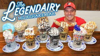 Legendairy Gallon of Milkshake Challenge w/ 8 Gourmet Freakshakes!!