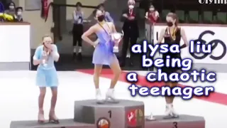 alysa liu being a chaotic teenager for 1 minute 30 seconds straight (improved version)