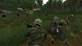 Patrolling through the jungle (Arma 3 Vietnam)