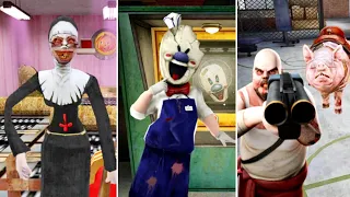 Playing Mini Games Of Keplerians Games | Evil Nun Vs Ice Scream 6 Vs Mr Meat 2