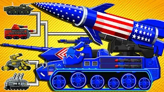 COAL TRAIN vs M642 MISSILE! BTR-60, Armoured Train, IRON Monster, Monster Truck| Arena Tank Cartoon